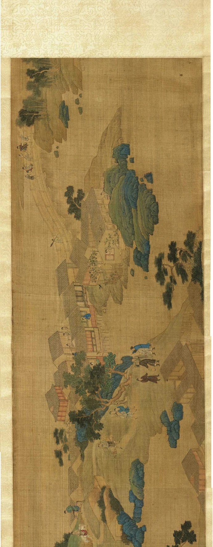 清代梁亯《观榜图》长卷