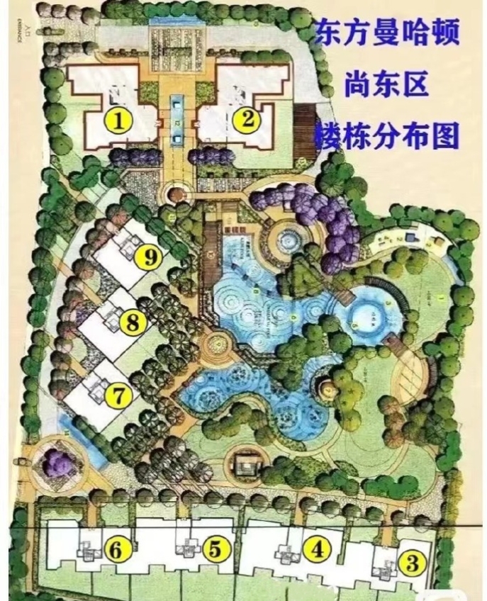 上海徐家汇东方曼哈顿(尚东区)小区平面位置图