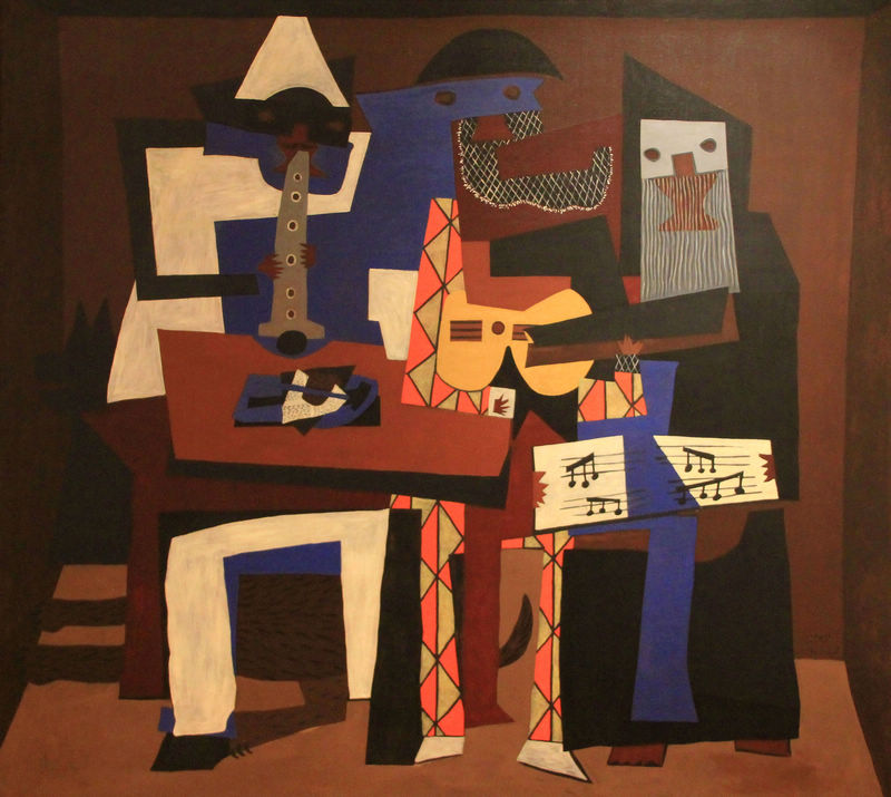 毕加索《Three Musicians》（三个音乐家）