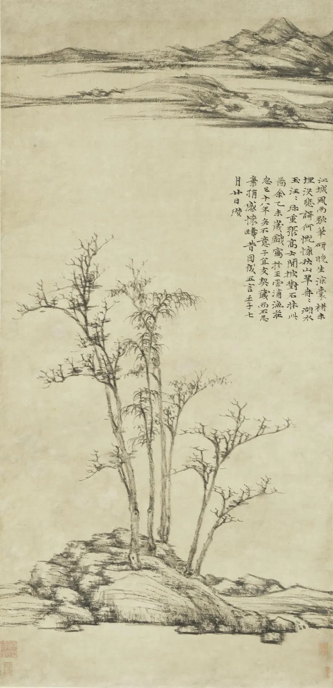 倪瓒山水画作品欣赏
