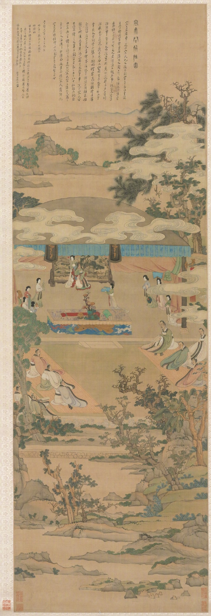 陈洪绶《宣文君授经图》