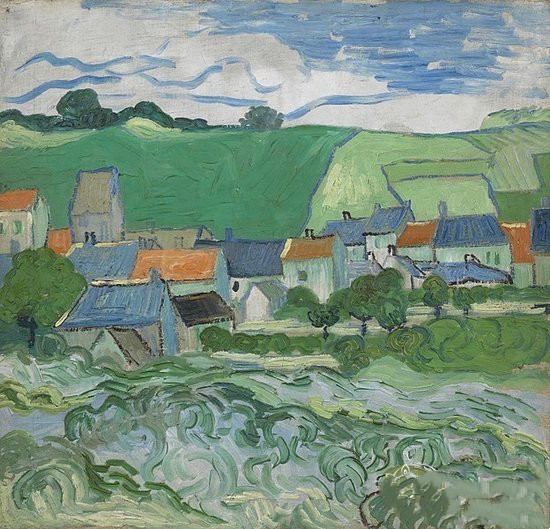 文森特·梵高《View Of Auvers》（奥维尔的景色）