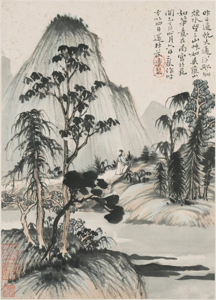 清 黎简《山水人物册》