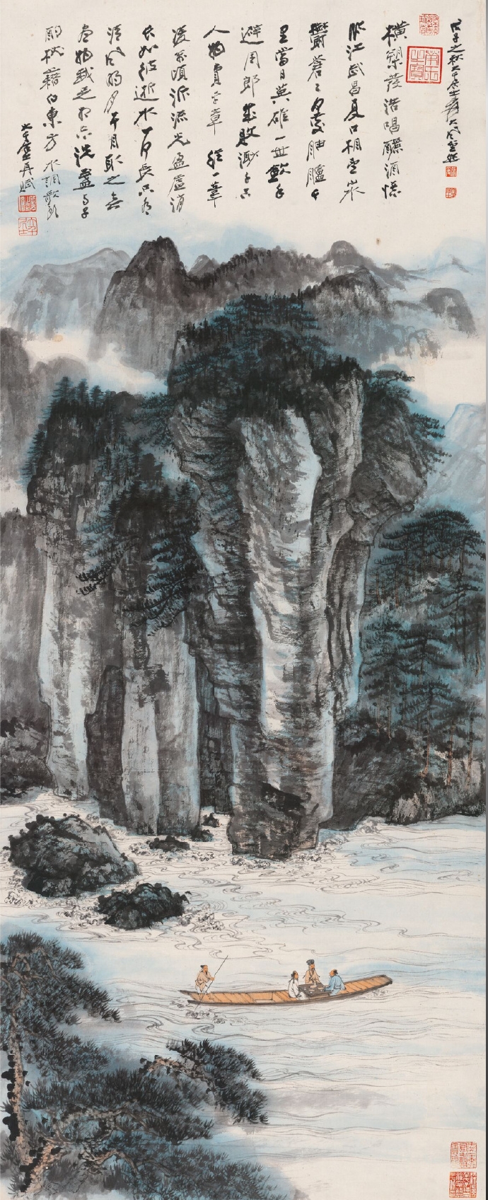 张大千《赤壁图》立轴