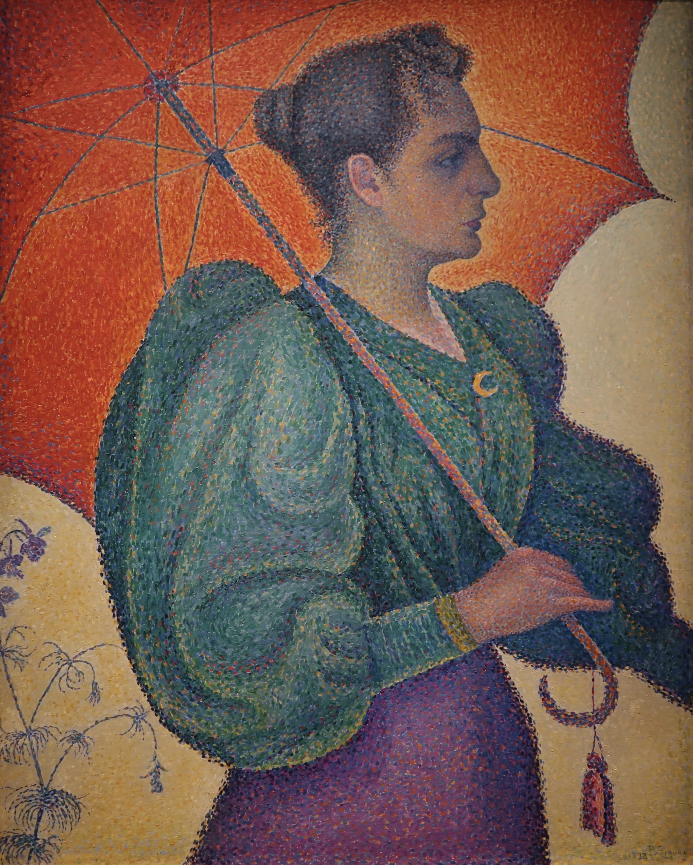 西涅克《Woman With Parasol》（持伞的女子）