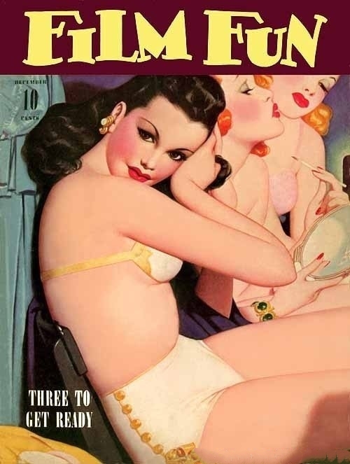 美国上世纪50年代时尚性感的复古美女海报