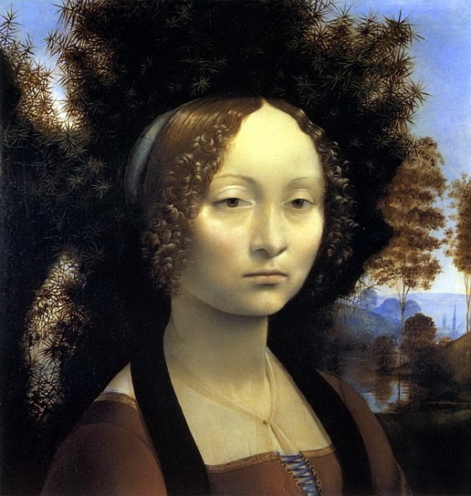 达芬奇《女子肖像 Ginevra De` Benci》