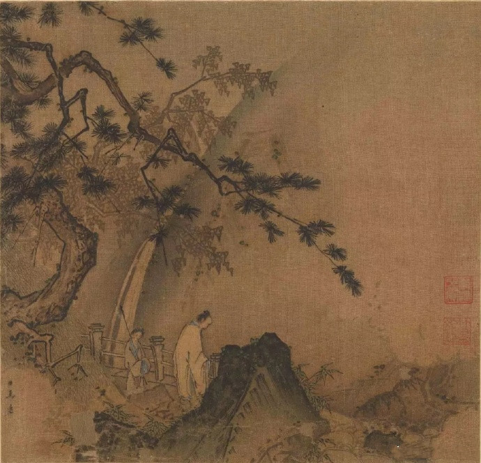 马远《高士观瀑》