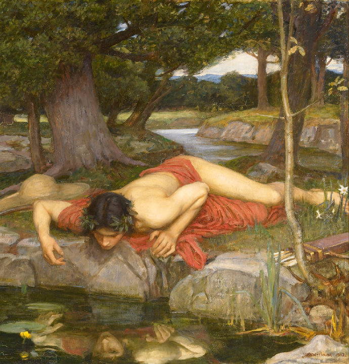 拉斐尔的经典名作《Narcissus》（纳西索斯）