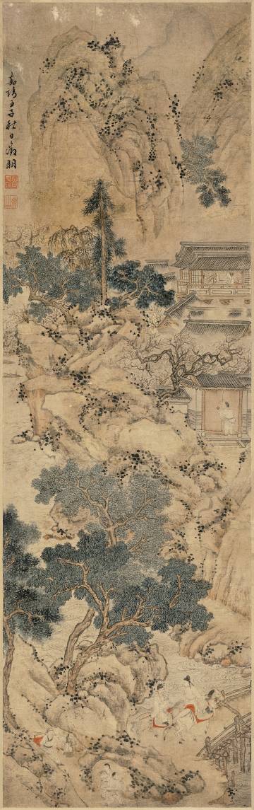 文徵明《山庄客至图》
