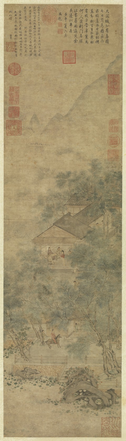 元 赵孟頫《万柳堂图轴》