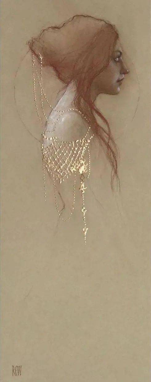 英国女画家斯蒂芬妮·雷沃的24k金箔油画