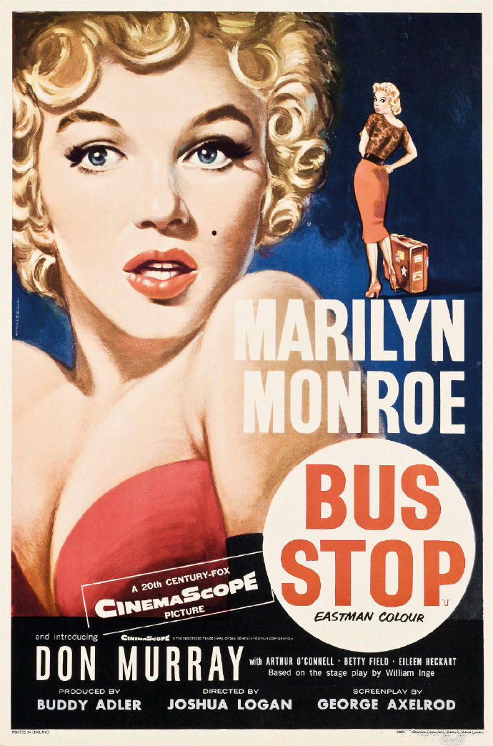 梦露1956年电影《Bus Stop》（巴士站）海报