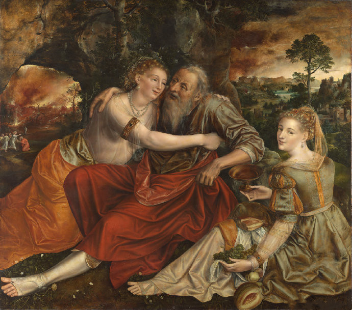 Jan Matsys《Lot and His Daughters》（罗得与女儿们