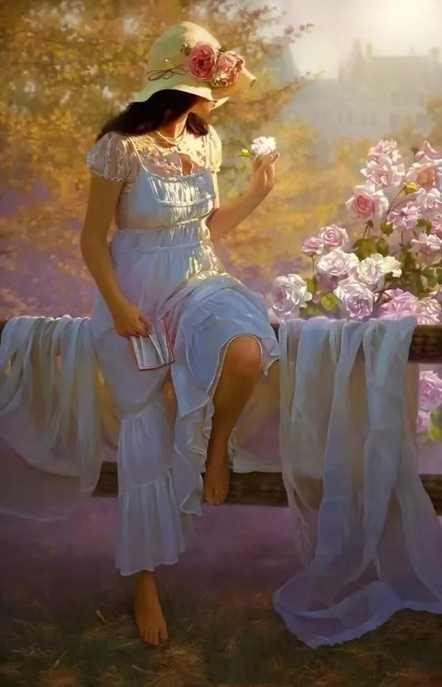 栩栩如生的油画美人