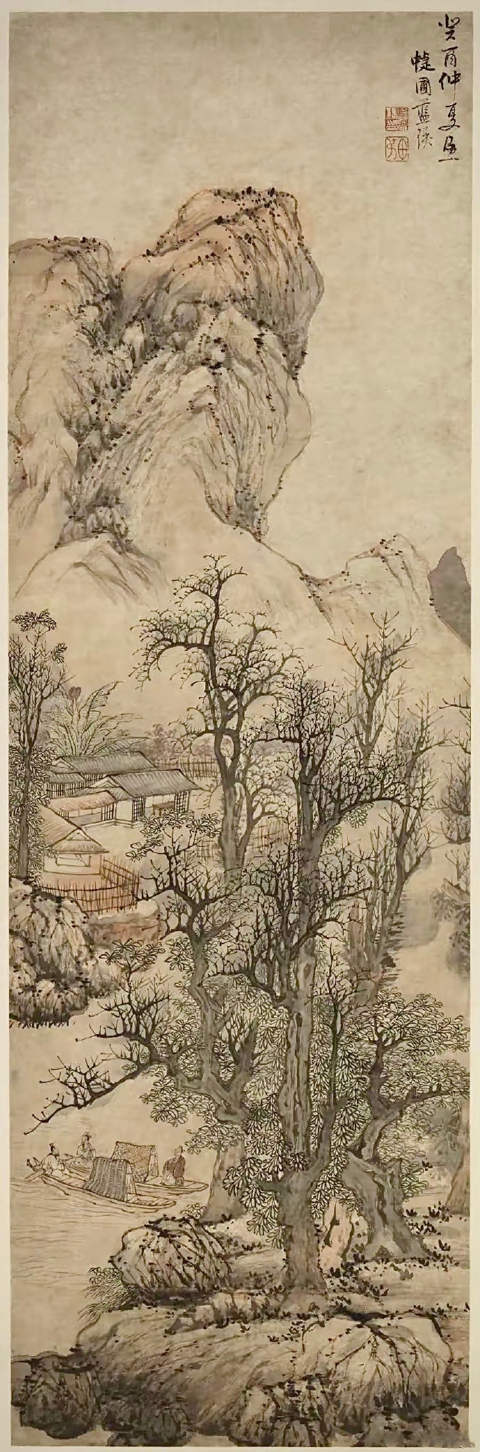 蓝瑛《夏鱼图》