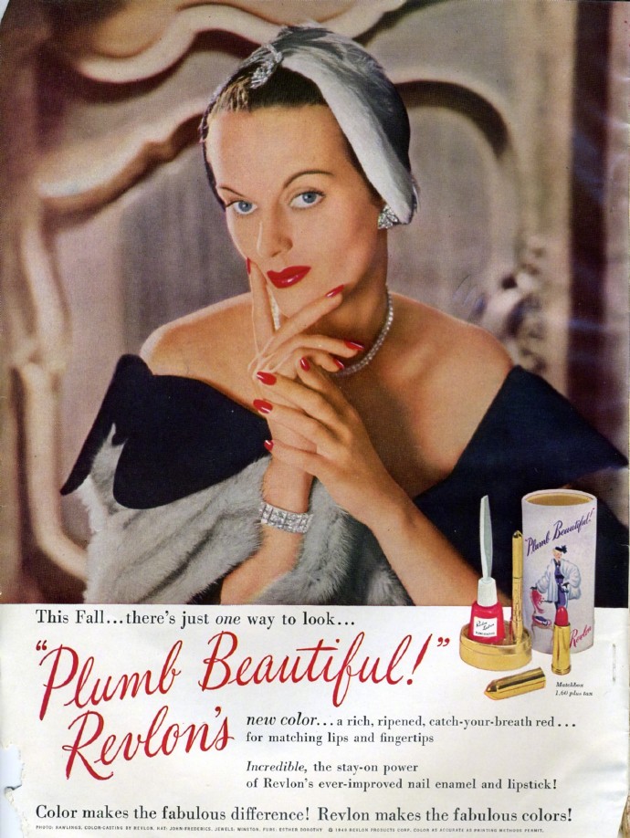 1940年代露华浓(Revlon)的彩妆广告