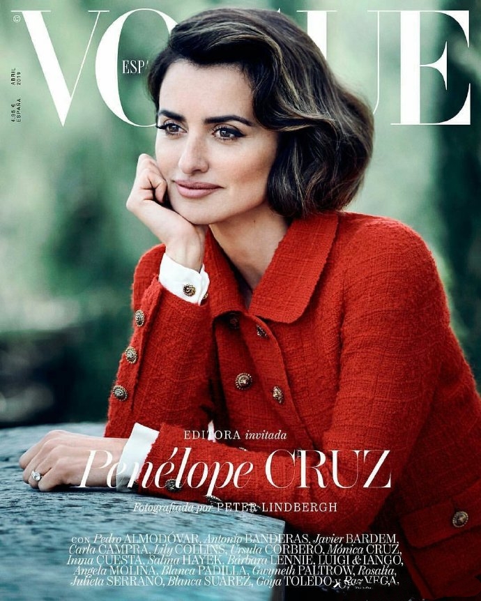 2019西班牙《Vogue》四月刊第二版“性感Penelope Cruz”封面