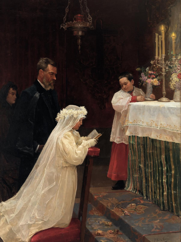 1896年Pablo Picasso《First Communion》（第一次圣
