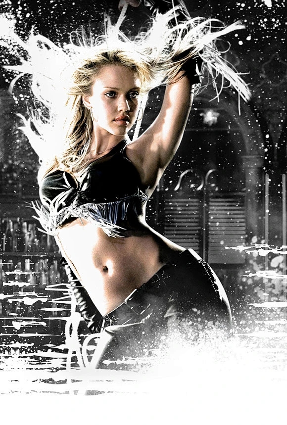 电影《Sin City》（罪恶之城）中杰西卡·阿尔巴惊艳