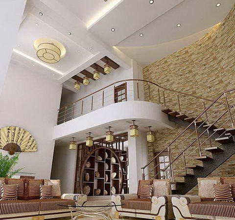 复式空间跃层效果图设计作品