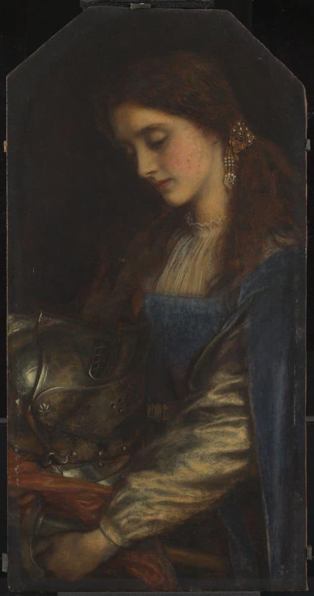 Arthur Hughes《Elaine With The Armour of 