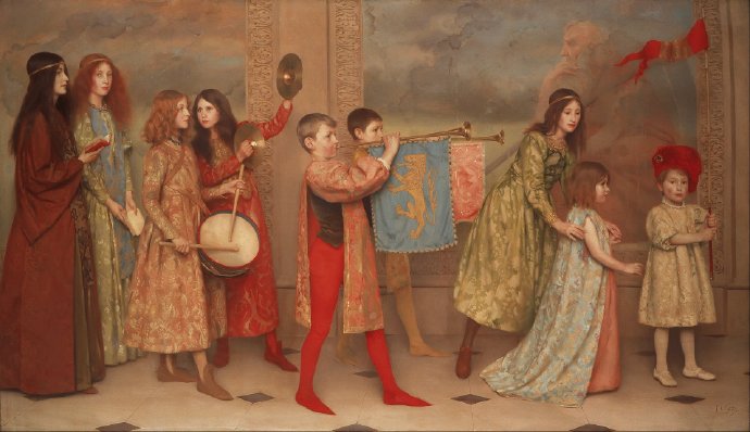 Thomas Cooper Gotch《A Pageant of Childho