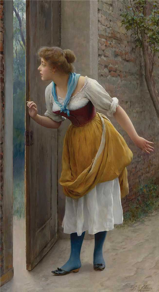 Eugene Von Blaas《窃听者》