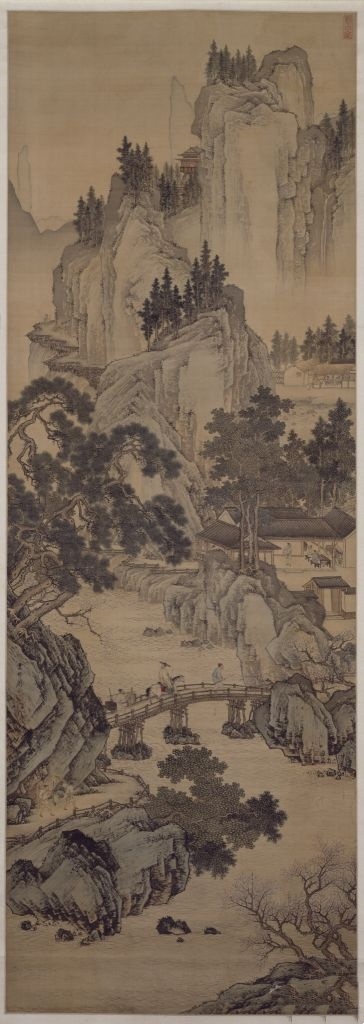 周臣《春山游骑图》轴欣赏