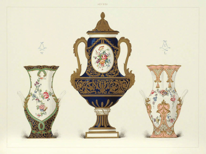 1892年John C. Nimmo绘制的Sèvres(塞弗尔)瓷器图集
