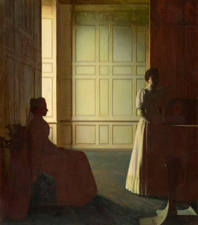 丹麦画家Carl Vilhelm Holsoe作品欣赏