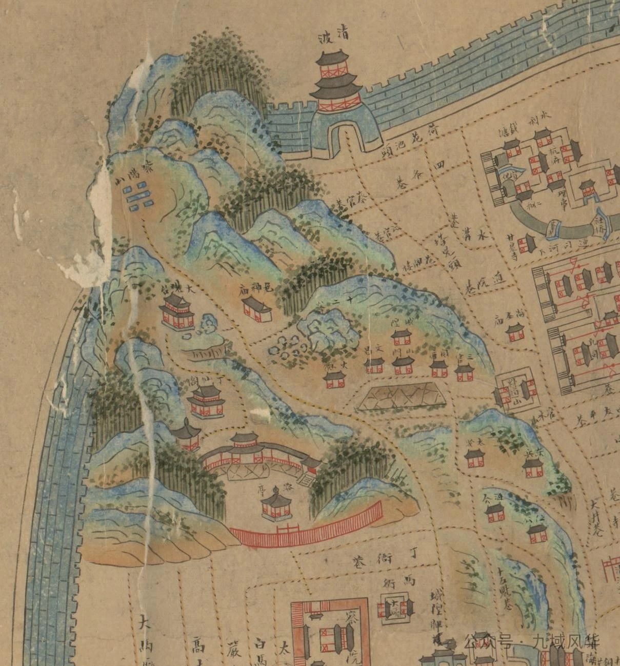 清代同治六年（1867）的杭州城图