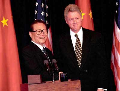 江泽民访美国宴菜单