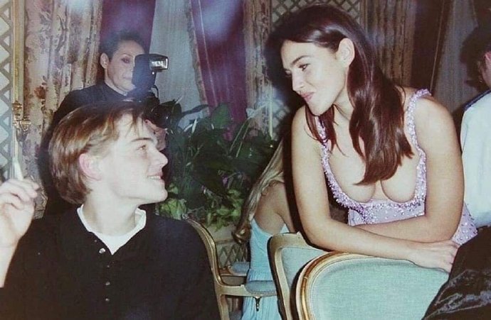 Leonardo DiCaprio and Monica Bellucci at