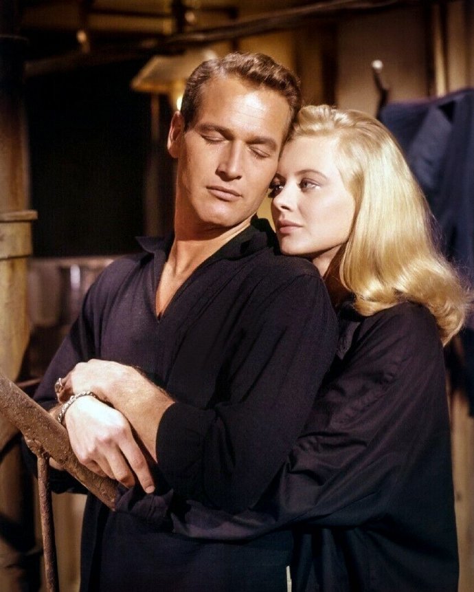 Paul Newman and Shirley Knight in a publ