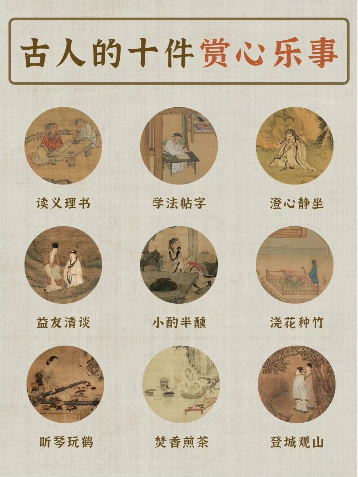 古人十件赏心乐事