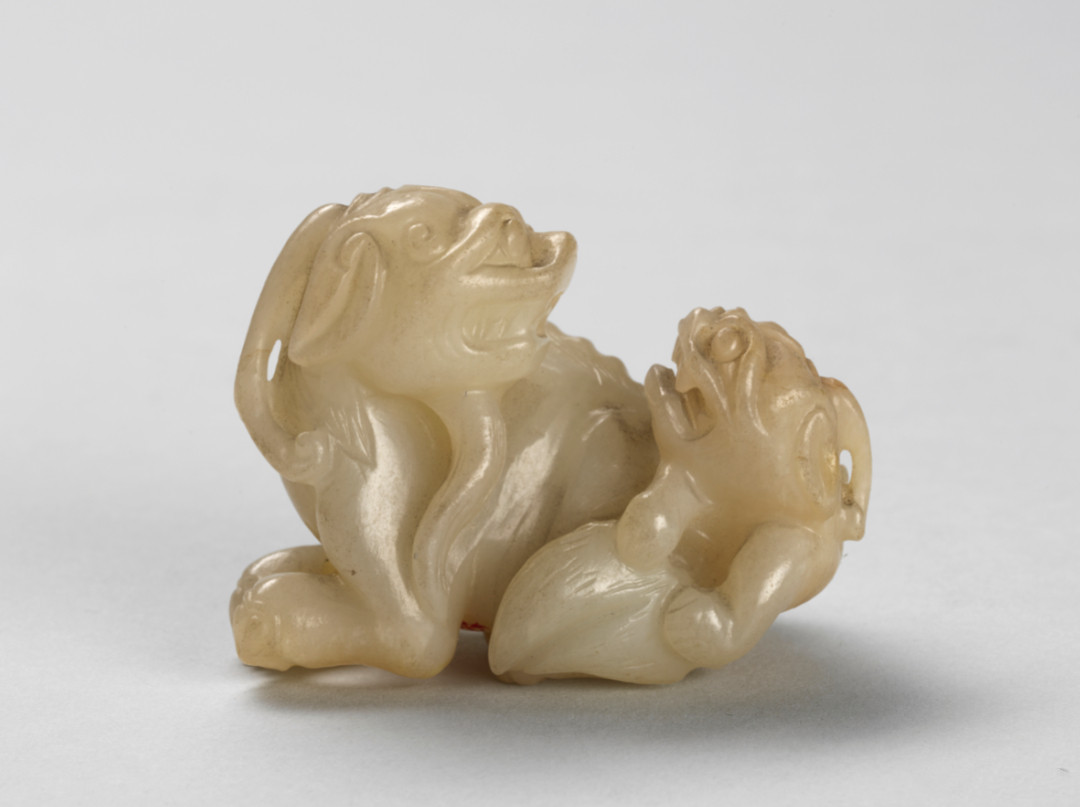 明 青玉双兽 故宫博物院