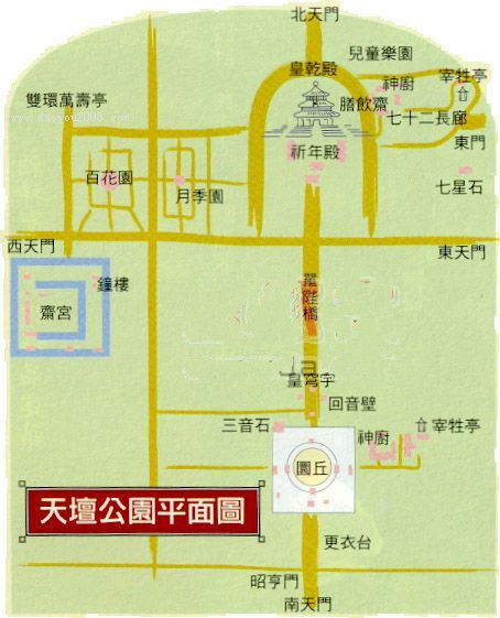 北京天坛公园平面图