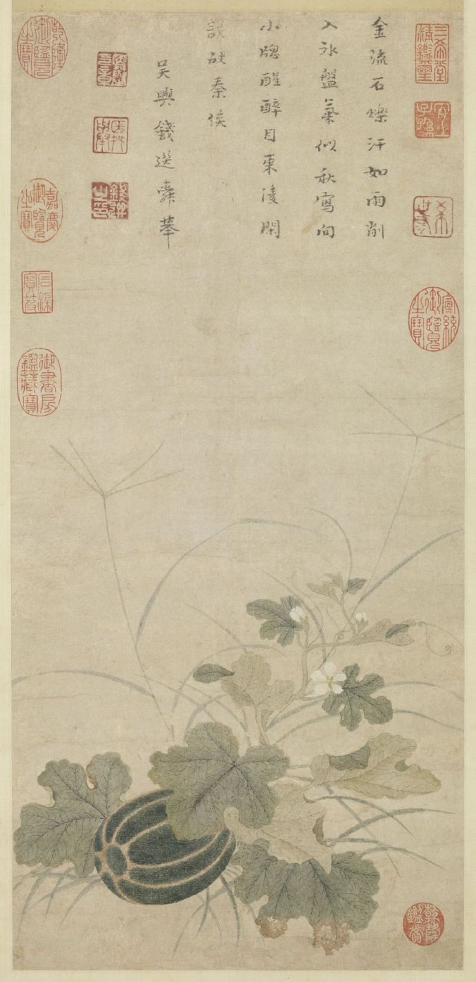 钱选《秋瓜图》