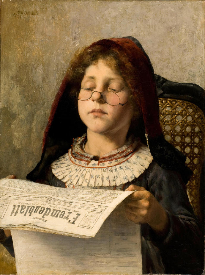 Georgios Jakobides《Girl Reading》（女孩阅读）