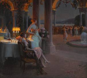 德尔芬·安若拉斯《Le Soir sur la terasse》（露台上的夜晚）