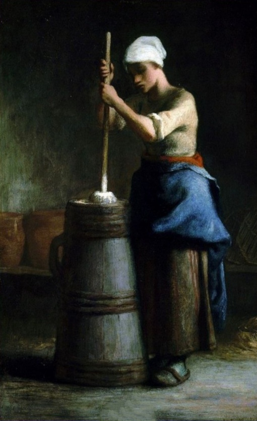 保罗·米利特油画《烤黄油的女人》
