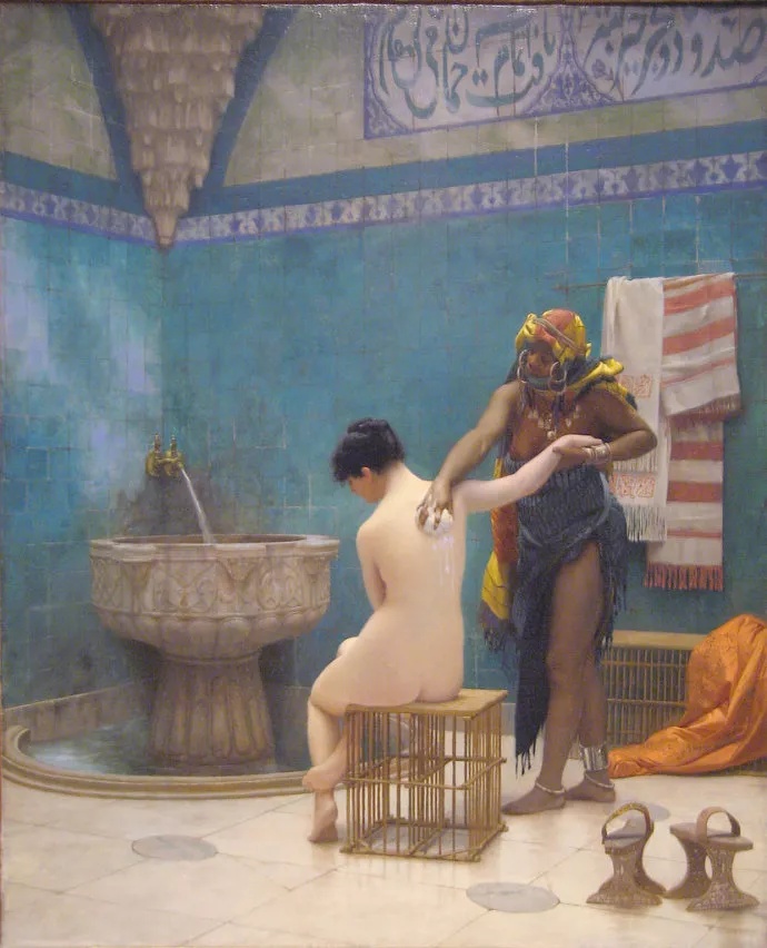 热罗姆《The Moorish Bath》（摩尔浴）（1880年）