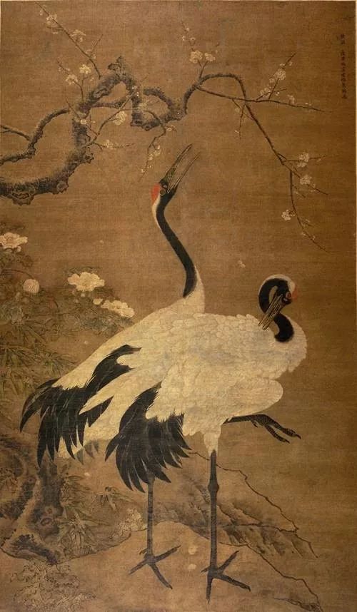边景昭《雪梅双鹤图》