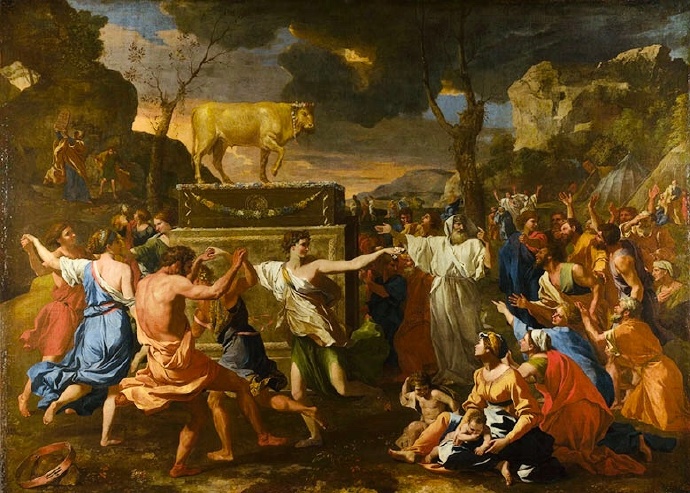 普桑的《The Adoration Of The Golden Calf》（对金