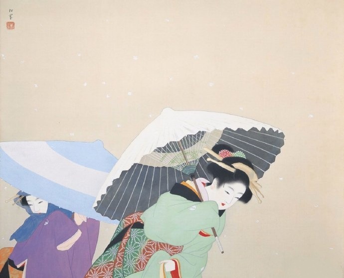 上村松园，“深雪”