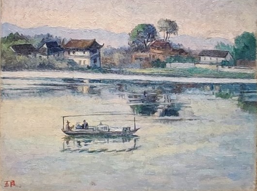 潘玉良，“湖上泛舟”