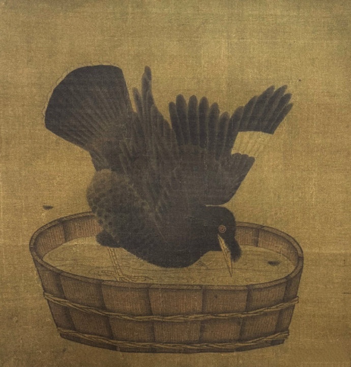李迪《禽浴图》