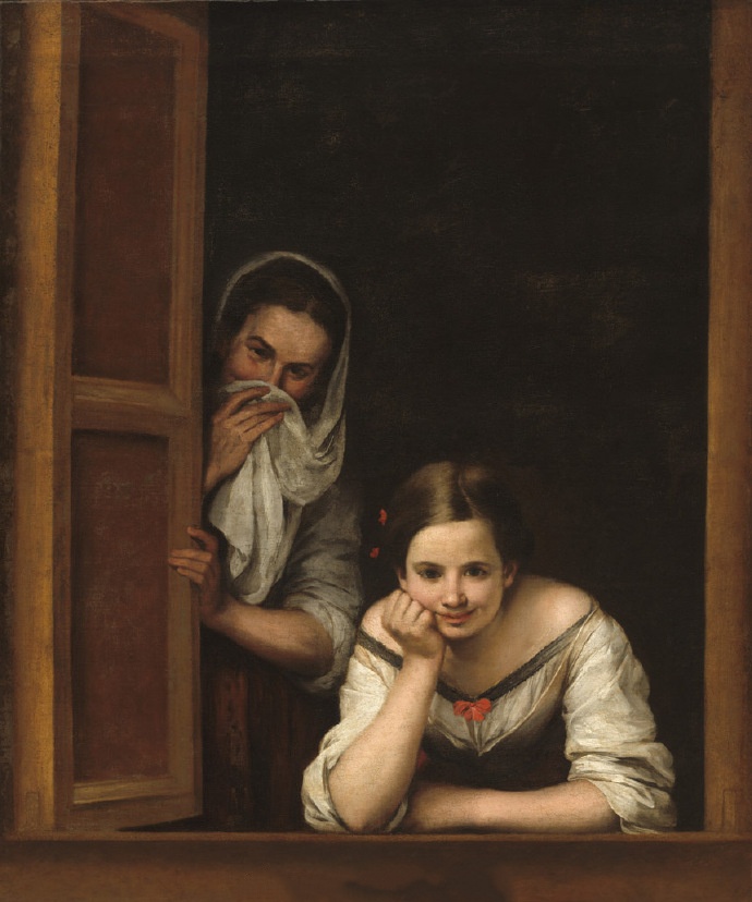 穆立罗《Two Women At A Window》（窗边的两个女人）