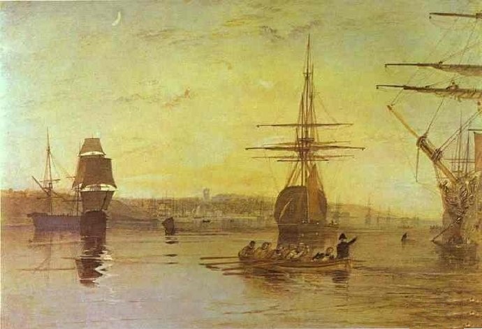 透纳《怀特岛考斯》（Cowes, Isle of Wight）作品赏析